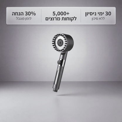 ראש המקלחת המסנן של Levoro למניעת שיער יבש