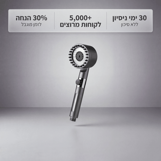 ראש המקלחת המסנן של Levoro למניעת שיער יבש